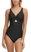 One-Piece Peek-a-Boo BLACK US Swimsuit, DKNY Twist 6