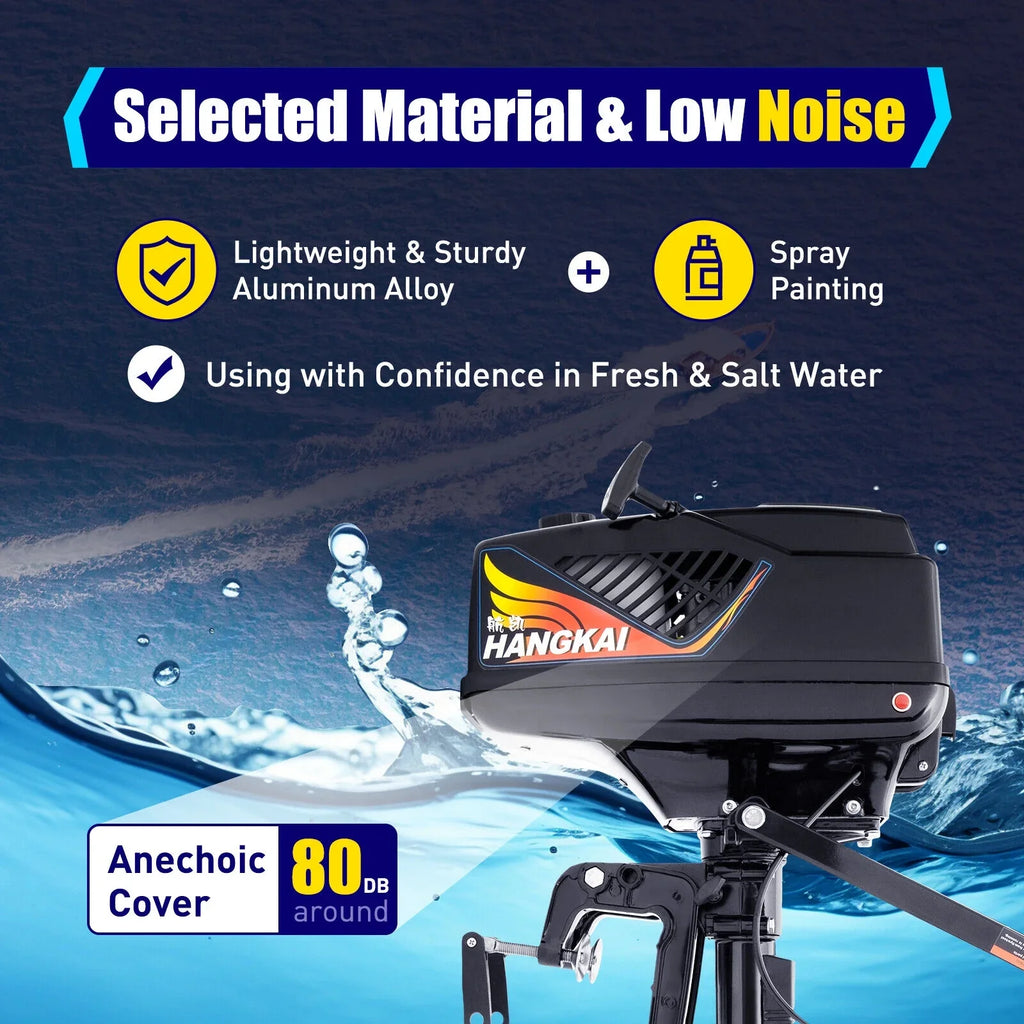 Fishing CDI Outboard Stroke Cooling HP Boat Water Engine 3.6 Outboard HANGKAI Motor 90cm/35.4in Boat 2 Motor