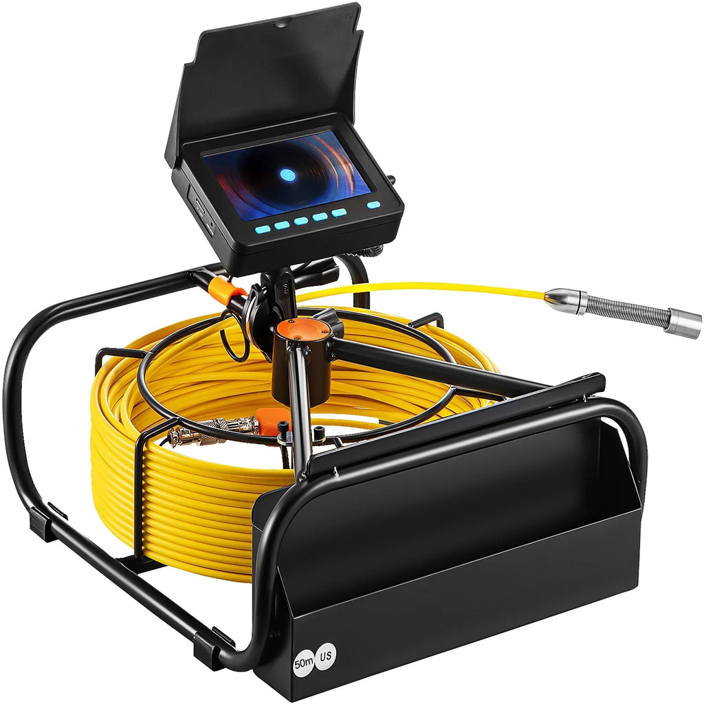 IP68 LCD SKYSHALO Camera Inspection 4.3 Monitor Sewer LEDs 8500MAH Waterproof Pipe Inspection Camera Pipeline DVR Camera Lithium Cable Camera Screen Inch Duct Battery, Function 164FT with TFT 6PCS