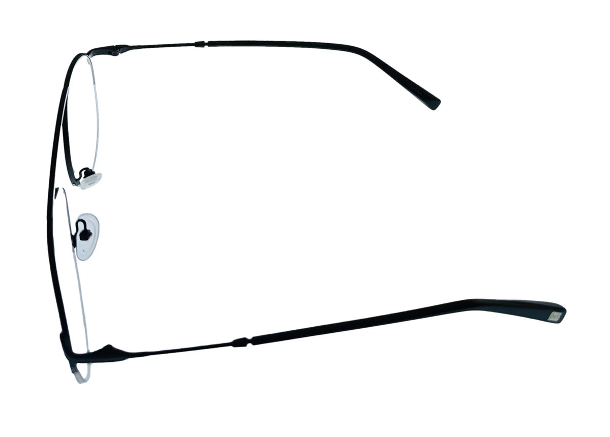 Jones Black Frame. York J359. Aviator Metal 53mm Eyewear Mens Matte New Rimless