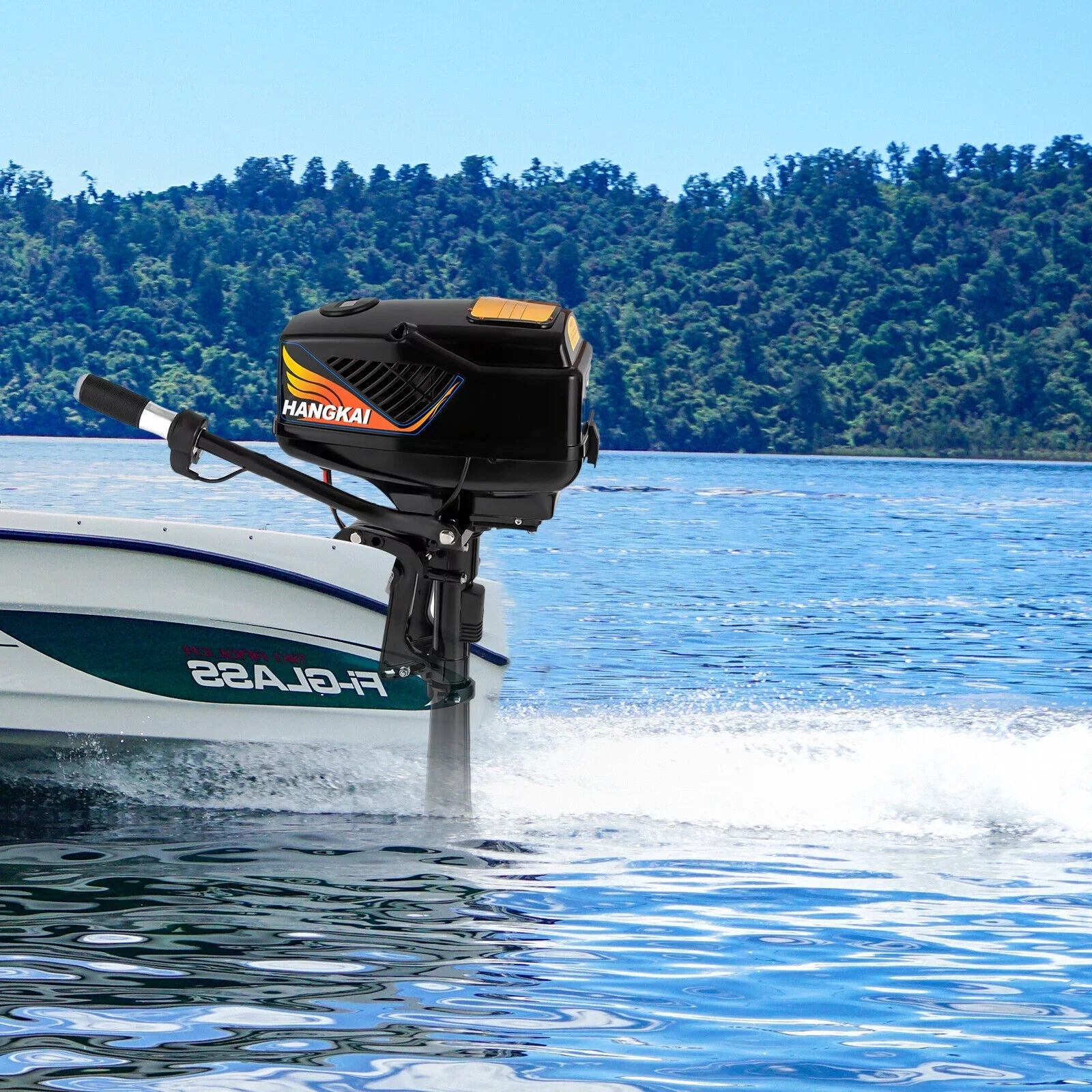 Motor Boat Outboard Electric Engine Fishing Shaft 5.0HP Trolling 48V Short