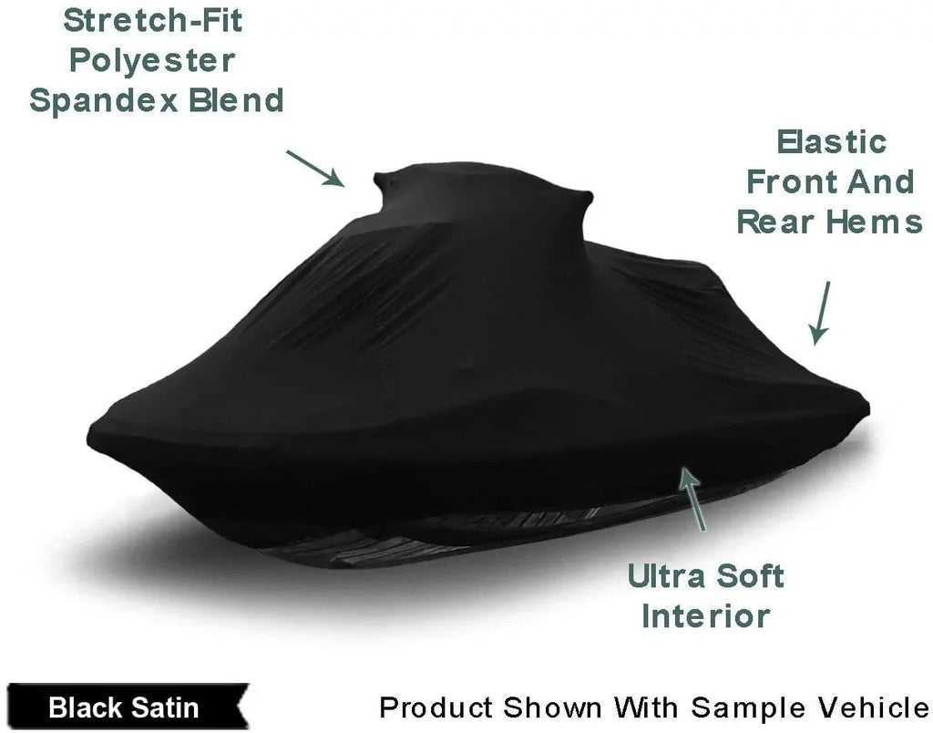 1991-1995 Satin - for Ski Indoor from Storage Cover & VXR Jet Wave Includes Inside! - - - 650 Soft Indoor Ultra Runner Dust Protects Stretchy Yamaha ONLY Bag Dings Black &