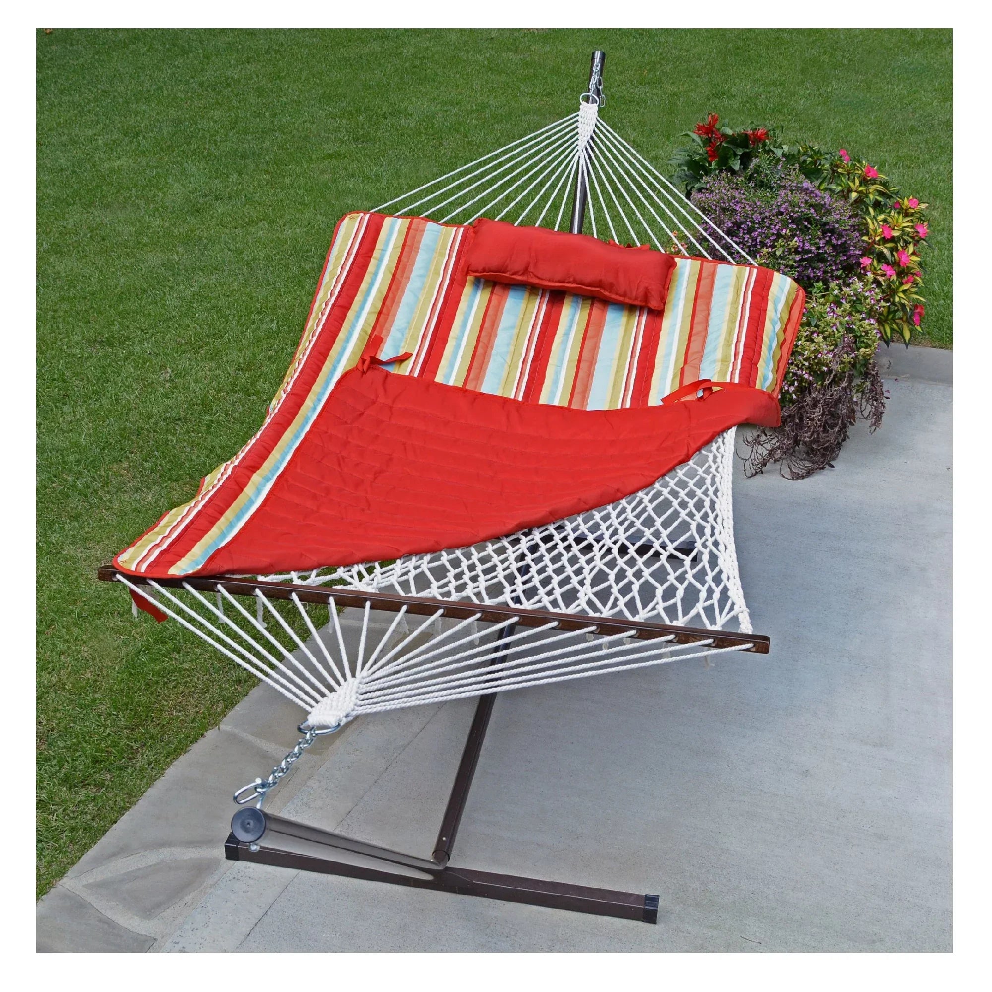 Soft Hammock Hamptons Collection Comfort Cotton Frame Striped 144" with The