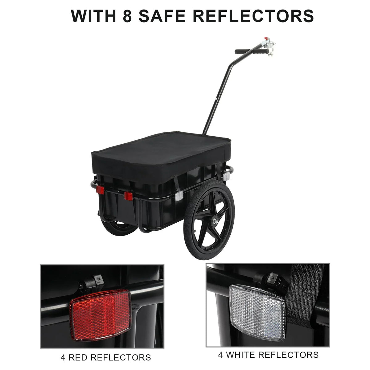 Coupler PEXMOR Trailer, Bicycle Cargo & Wagon Bike Waterproof Cover Trailer W/Universal