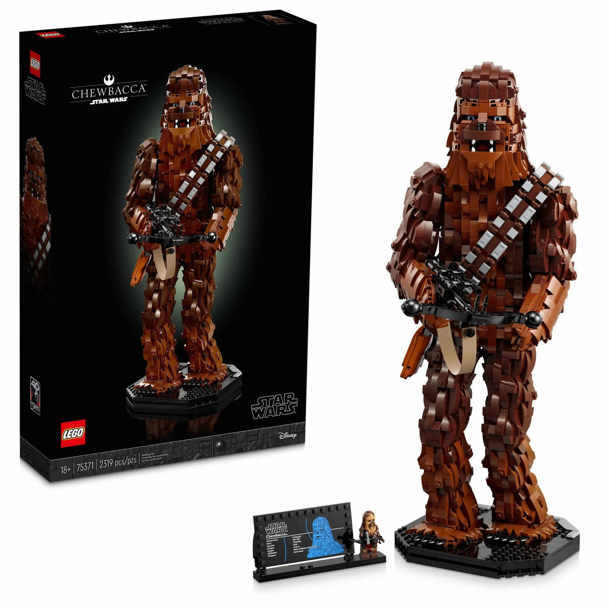 Adults, Teens, Wars Wars for Build Original Collectible, Chewbacca Fan Wars LEGO Trilogy Buildable for and Star Fan, Collectibles Star Fun 4th Star Gift any May or the Display Chewbacca, 75371
