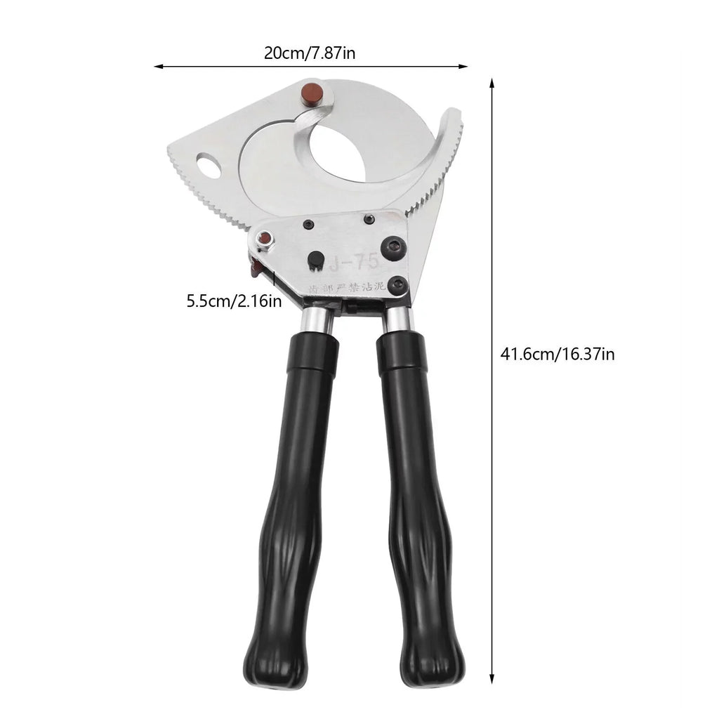 For Aluminum, Cutter Cutter Cable Duty Cable Ratchet to Cable Cutter Ratchet Wire ¦µ75mm Ratchet Cutter Copper Duty J75 Cut ¦µ75mm Ratcheting up Cut Cutter Heavy Cutting Cuting Tool Heavy