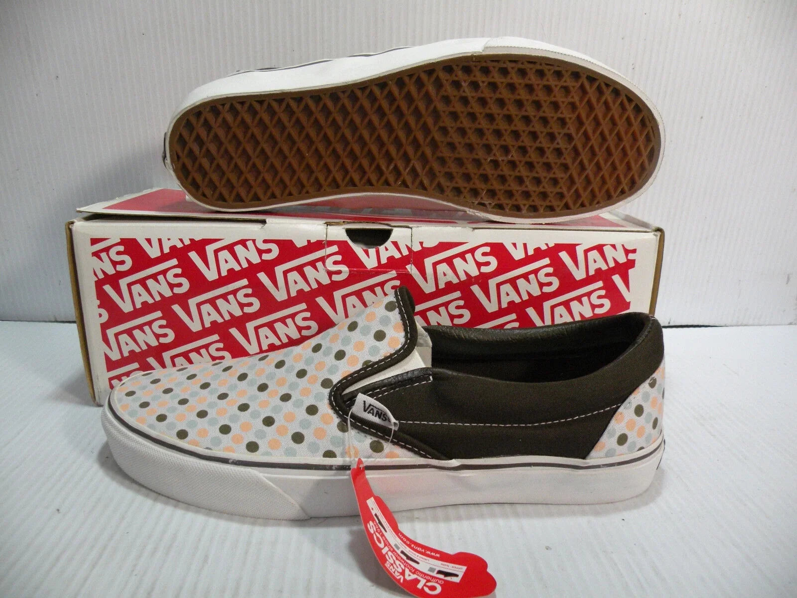 COFFEE/WALNUT 11 VANS CLASSIC POLKA MEN LOW DOTS SIZE SHOES NEW 5862299