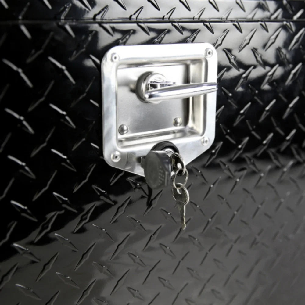 Latch + With Aluminum inch Truck + Black Tread Storage+Locks Square Aluminum T-Handle Trailer Heavy Black Duty + Underbody 36"(36"¡Á17.1"¡Á17.9") Tool 36 box Key Box