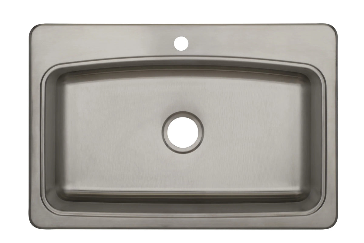 Single Drop Sink Kitchen Bealeton Proflo Basin Stainless - In 32-15/16" Pfsr1b332261 Steel
