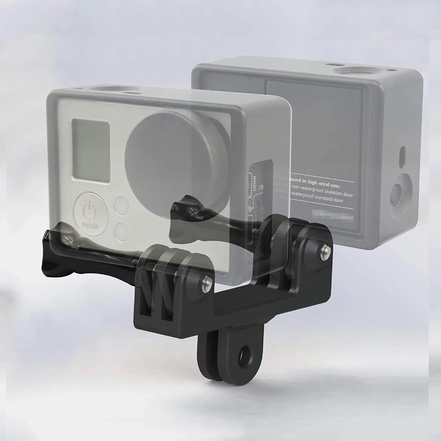 GoPro Osmo Hero Twin Aluminum 3+,DJI Mount Adapter Dual 9/8/7/(2018)/6/5/4 Black,Hero for Action,AKASO/Campark/YI