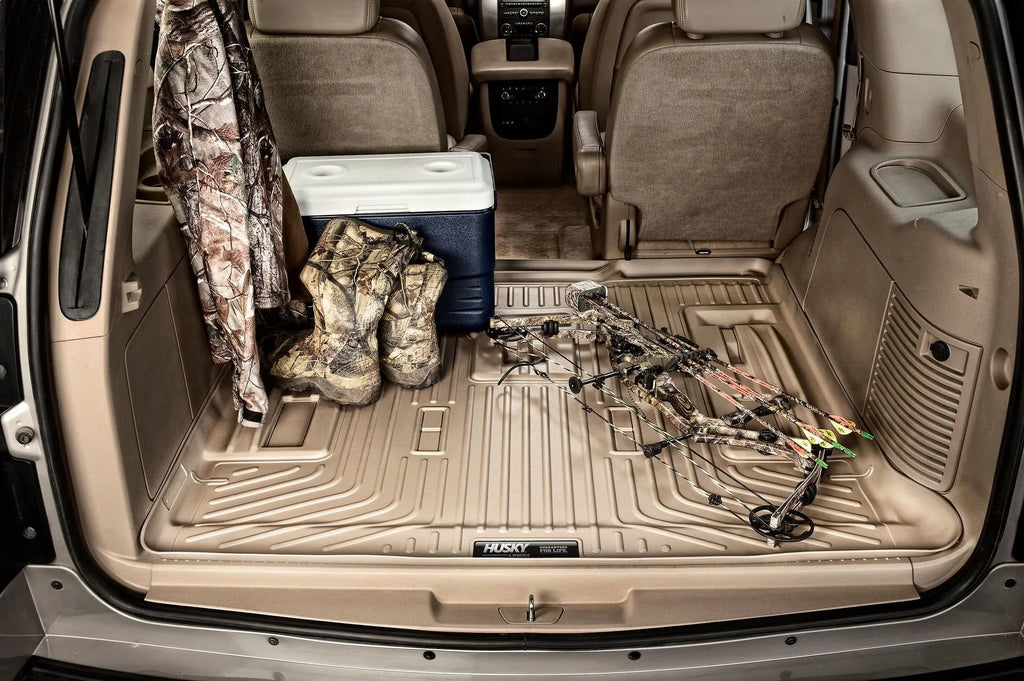 Cadillac GMC 28221 Chevrolet with Seat XL 3rd 2015-19 Husky - Suburban, Cargo 2015-19 Escalade Yukon by RealTruck Behind Liner ESV, Compatible Black 2015-19