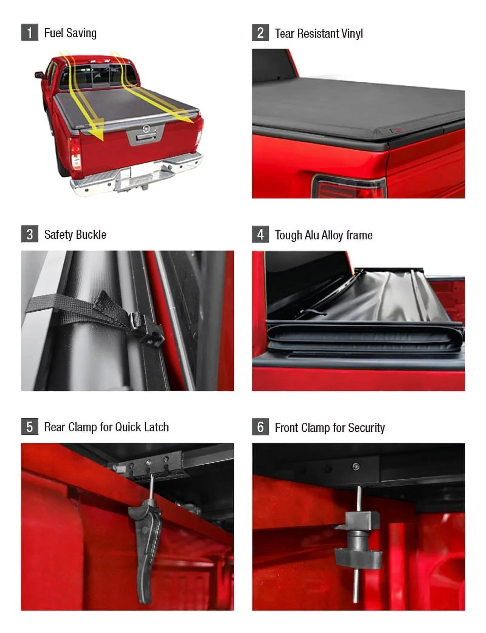 Ram with TCD484011 6'4" 1500; MaxMate (76") 2002-2018 Cover Soft Bed 2003-2023 Tonneau Bed Dodge | Compatible Quad-fold 2500 Classic | 2019-2023 3500; Truck