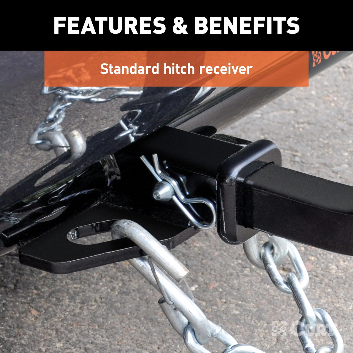 11433 1-1/4-Inch CURT Hitch, Select Compatible Spark Class Receiver, Trailer 1 with Chevrolet