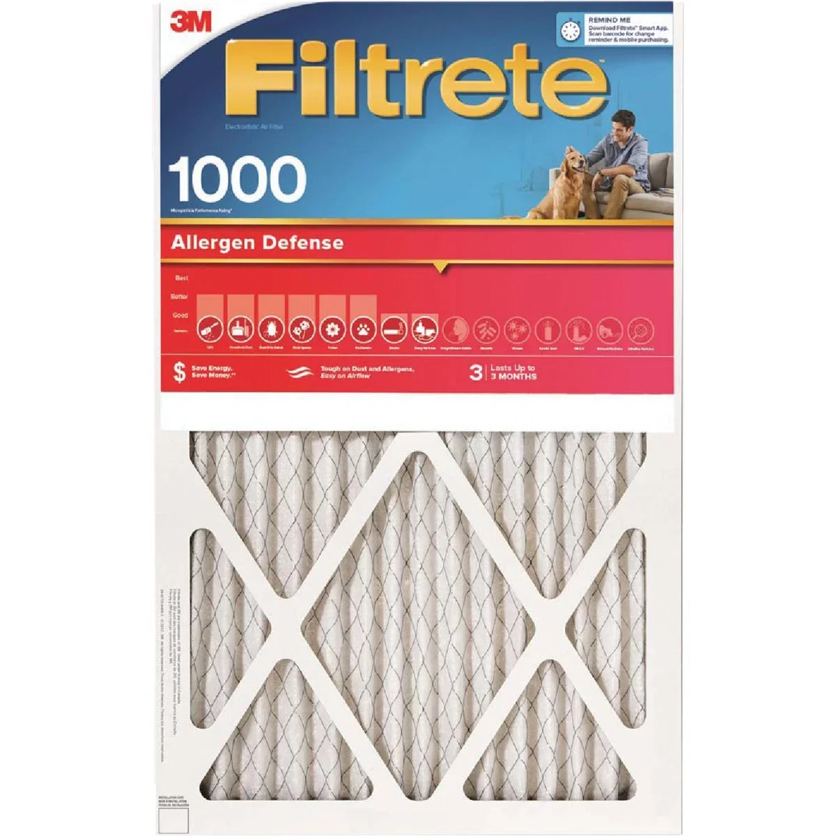 In. PK, Filter In. Defense MPR x x 30 1 Filtrete Furnace 14 In. Allergen 1000/1085 1