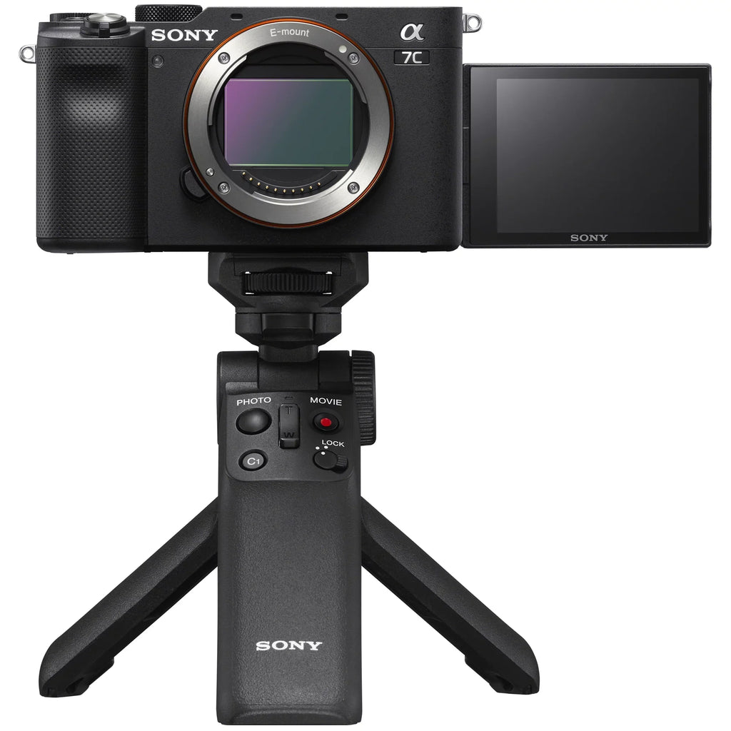 Only Gear Black + GP-VPT2BT with Battery Kit Shooting 2 Vlogger Accessories Body ACCVC1 Remote Camera & Mirrorless Deco ILCE7C/B Grip + Interchangeable Lens Bundle Wireless Sony w. Frame Full a7C Bag