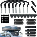 4 Mounting Box Rack Car Bolts, Kit, 8 Rooftop Clamps, Universal Width Cargo Van Fitting PCS 85mm Metal Internal Carrier U-Bolt with Clips Roof Nuts U-Bracket Lock