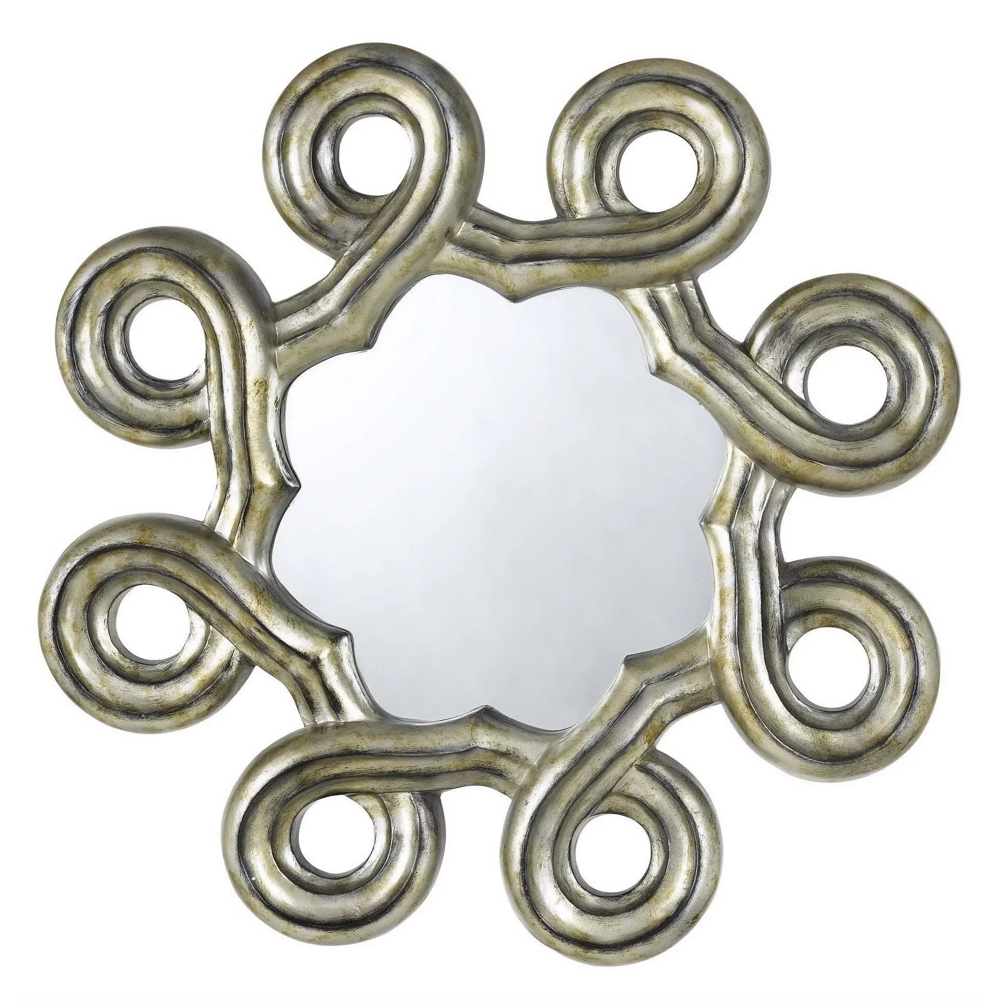 Beveled Cal Wa-2155Mir Hexagon Abstract Formia Lighting Polyurethane Mirror