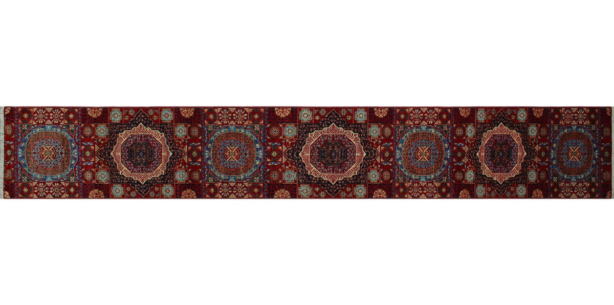 2'7" Runner, Aria 17'8" Lenora x Red/Blue