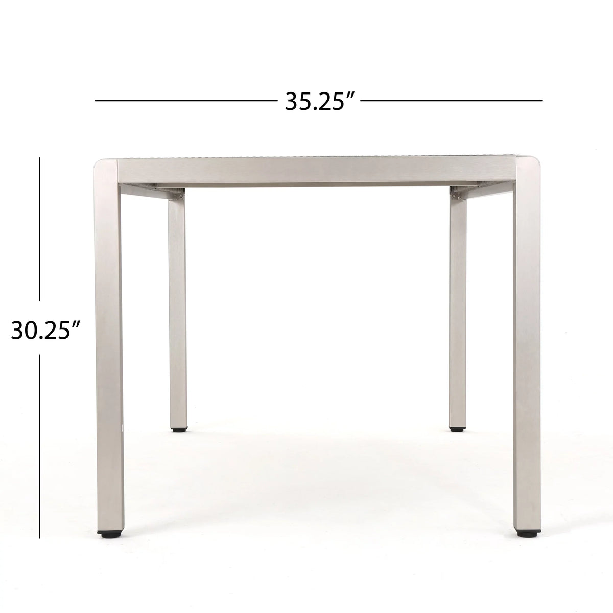 Outdoor Bay Aluminum Coral Wicker Table Dining Top, with Grey