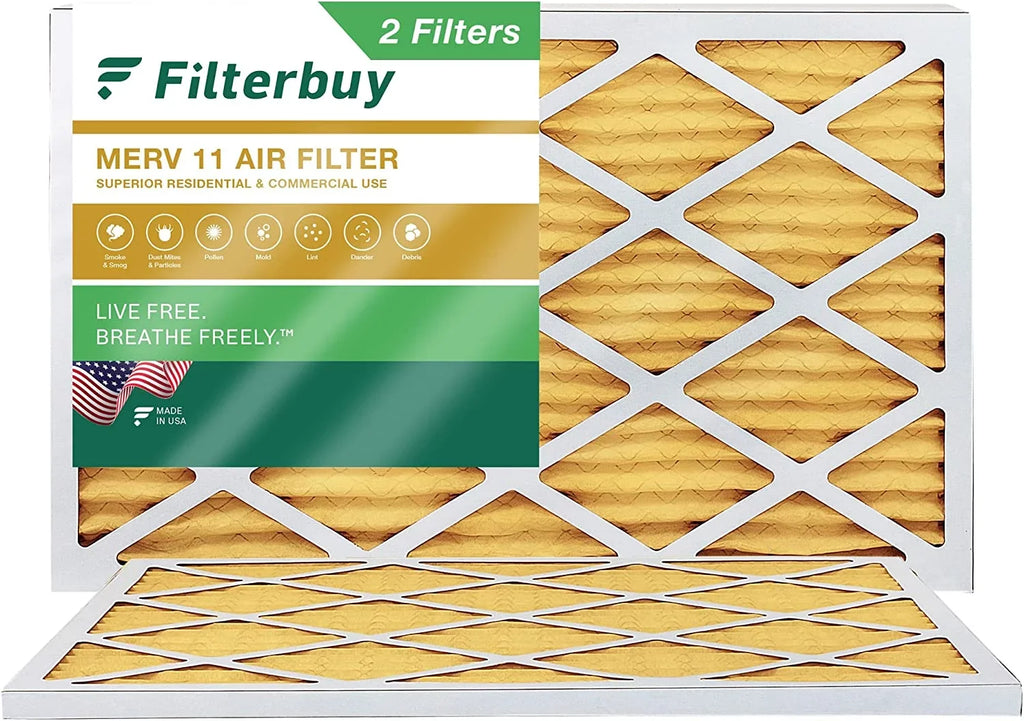 HVAC Pleated 11 AC Filters Filterbuy 15x28x1 MERV Furnace Air (2-Pack)