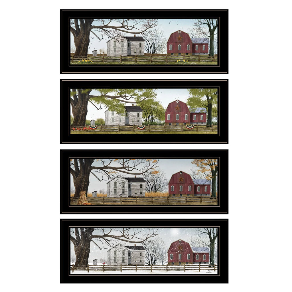 Frame 4-Piece II" Vignette "Four Seasons Black Jacobs, by Billy Collection