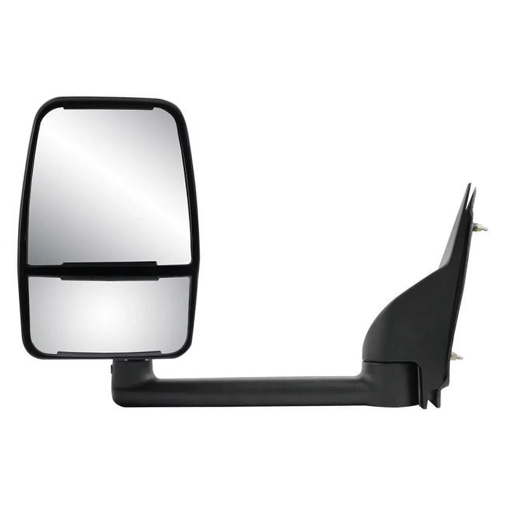 Full w/ dual cover, Side for Mirror Manual Van, Savana Size textured lens, 03-18 62170G GMC foldaway, black System - Fit Towing Driver Chevrolet PTM Express Van/