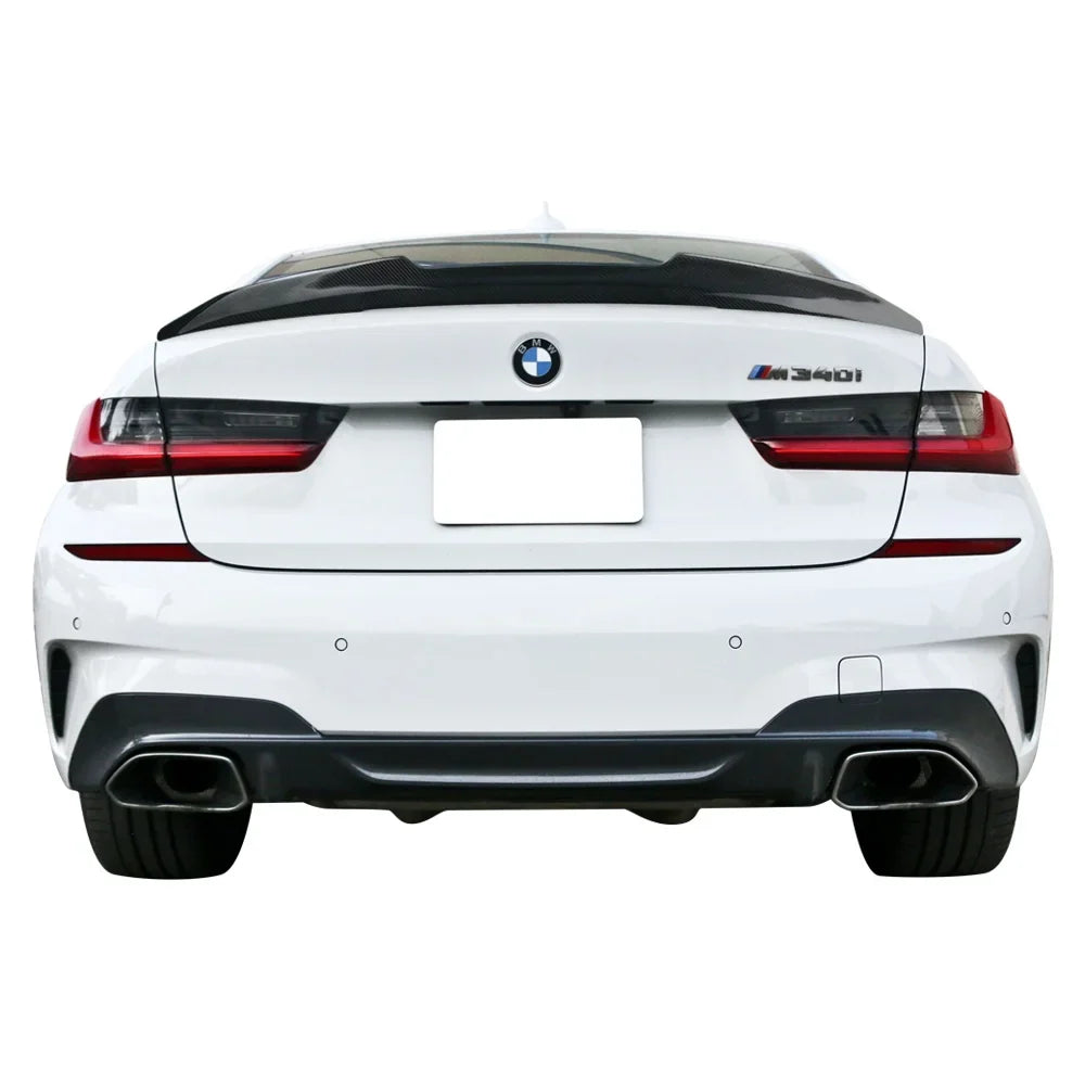 Ikon Wing with Style Spoiler Fiber 3-Series 2020 2019 BMW PSM Trunk Compatible Motorsports 19-23 G20 Rear Carbon