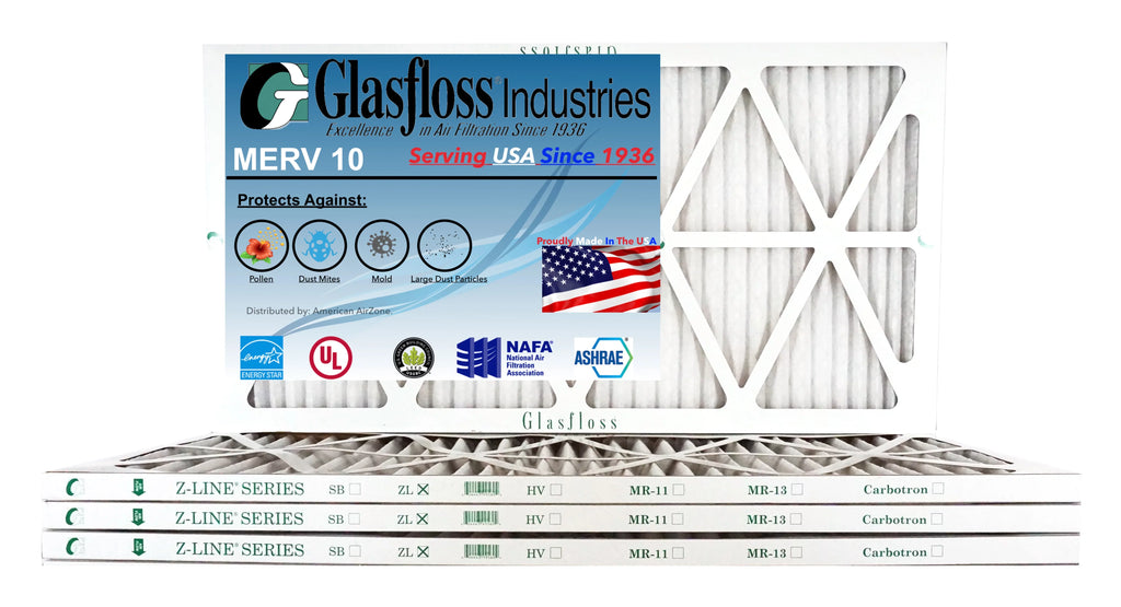 x -Qty:4 Air Glasfloss Made MERV Filter 24x36x1 (Actual 35.5x7/8 Furnace 10 - in Size: - inch) USA 23.5 -