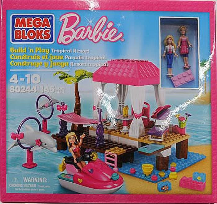 Tropical Bloks Barbie 'n Play Resort #80244 Mega Build