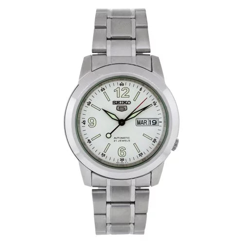 Dial Steel with Analog Stainless White Men's Seiko SNKE57 Watch