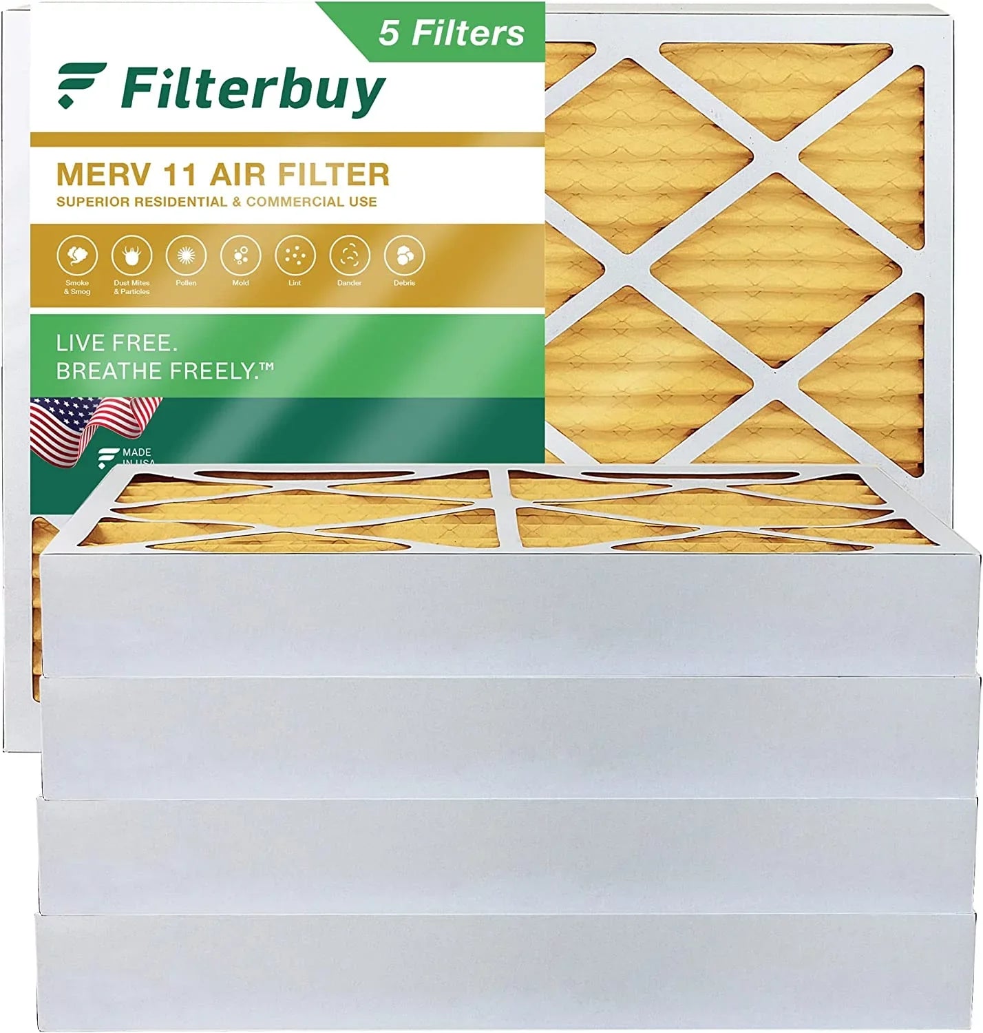 Pleated (5-Pack) HVAC AC 10x16x4 Filters MERV Furnace Filterbuy Air 11