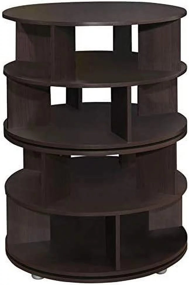 Shoe Susan Organizer 4-Tier Lazy Revolving Storage Rack (Chocolate)