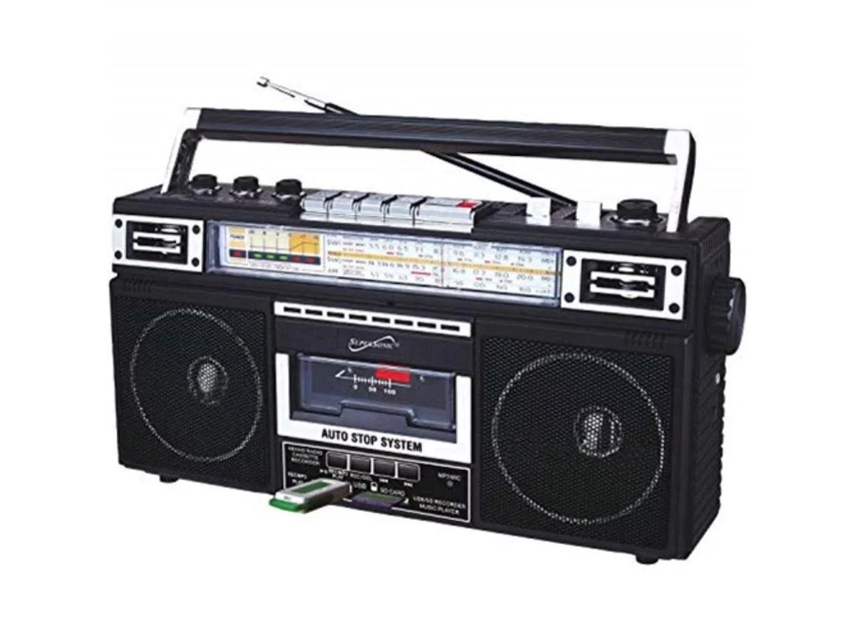 Radio, Portable Black, Supersonic SC-3201BT-BK AM/FM