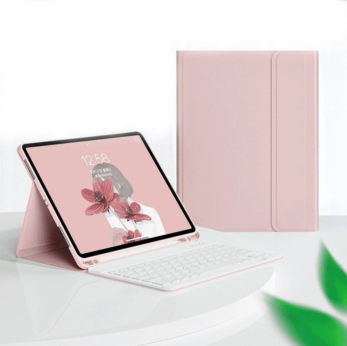 Slim Case 10th Keyboard for Detachable Case with iPad Generation iPad for 10th -pink Protective Holder, Wireless Generation, 10.9 Pencil Case Inch Keyboard