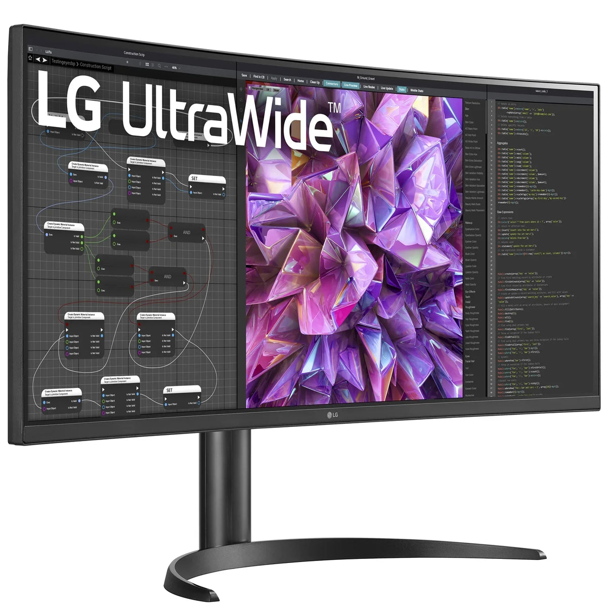 HDR IPS Curved KVM QHD LG Monitor 10 UltraWide Built-in 34WQ75C-B 34"