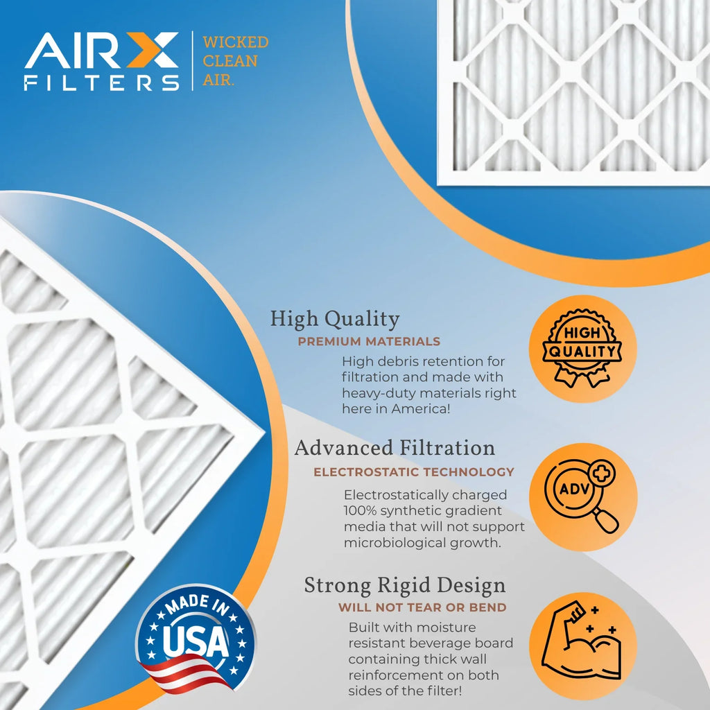 Comparable 6 14x20x1 MPR Pleated 11 Pack Filter 1000, CLEAN Premium 7 to by FILTERS HVAC Made Filter MERV Air AIR. 14x20x1 Air Furnace MPR Filters USA Electrostatic AIRX 1200 WICKED Conditioner & FPR