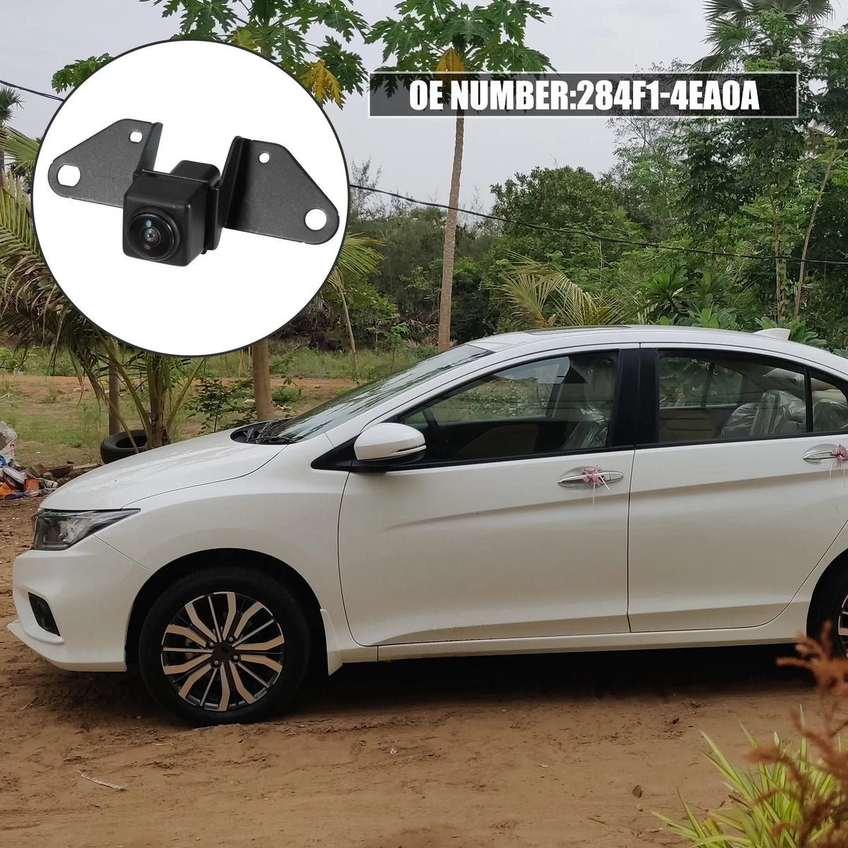 View Bargains Front Sport Nissan Plastic Camera Parking 2017-2019 No.284F1-4EA0A Unique Rogue for Black Metal