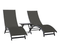 3 69¡± Chairs Collection Aluminium Black Reclining Hamptons The Piece Folding and Set Table