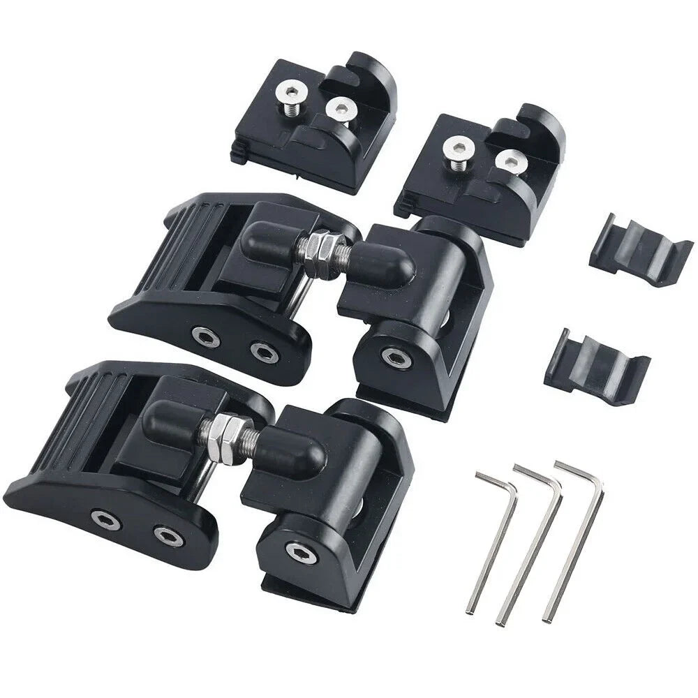 Catch Vehicle Black of Front Increased 2 Set - 07-18 Latch Jeep Jahy2Tech Wrangler Protection for JK Lock Hood