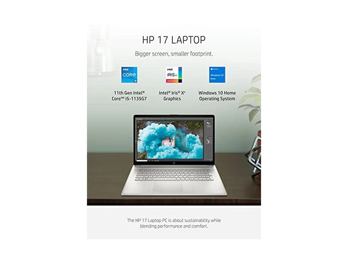 256 11th Home, Intel Screen Display, Gen Windows 10 GB SSD Core 17.3-inch 17 GB Laptop, RAM, HD+ HP Storage, 8 Anti-Glare i5-1135G7,