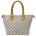 Bag White PM Gray Ladies Saleya LOUIS N51186 VUITTON Tote Authenticated Vuitton Damier Handbag Azul Used Louis